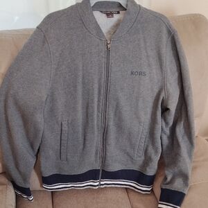 Michael Kors Heather Gray Zip-Up Jacket